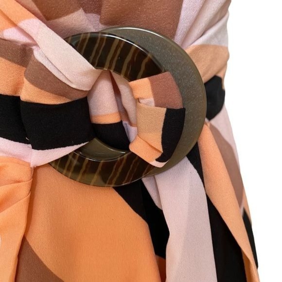 Anthropologie Hutch Geo Wrap Mini Dress in Pink Combo Size XS NWOT - Picture 9 of 16